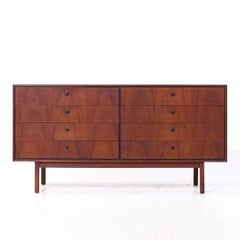 Jack Cartwright for Founders Mid Century Walnut Lowboy Dresser