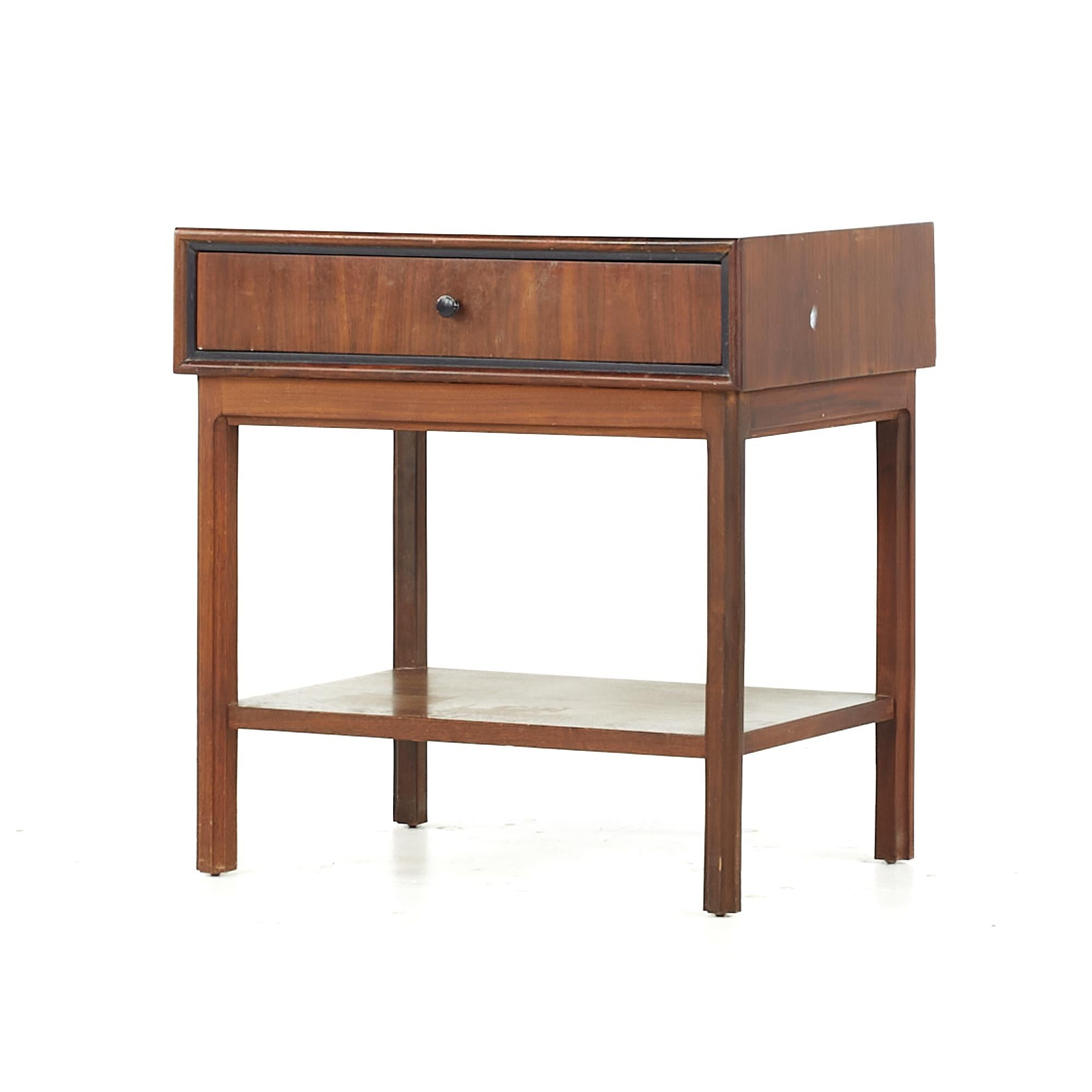 Mid-Century Modern Jack Cartwright for Founders Midcentury Walnut Nightstand For Sale