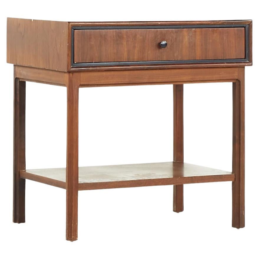 Jack Cartwright for Founders Midcentury Walnut Nightstand For Sale