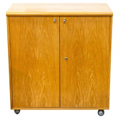 Jack Cartwright for Founders Pecan Wood Dry Bar Cart Mid Century Modern