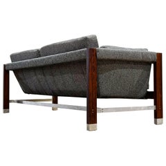 Jack Cartwright für Founders: Sling Sofa aus Palisanderholz + schwebender Aluminiumrahmen
