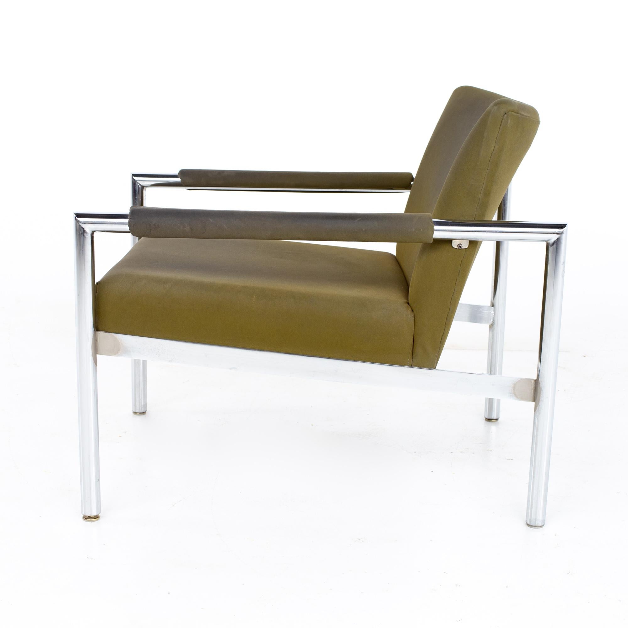 Jack Cartwright for Founders Style Mid Century Chrome Lounge Chairs, a Pair 3