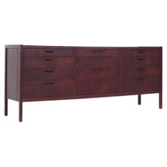 Jack Cartwright for Founders Style Mid Century Walnut 12 Drawer Dresser