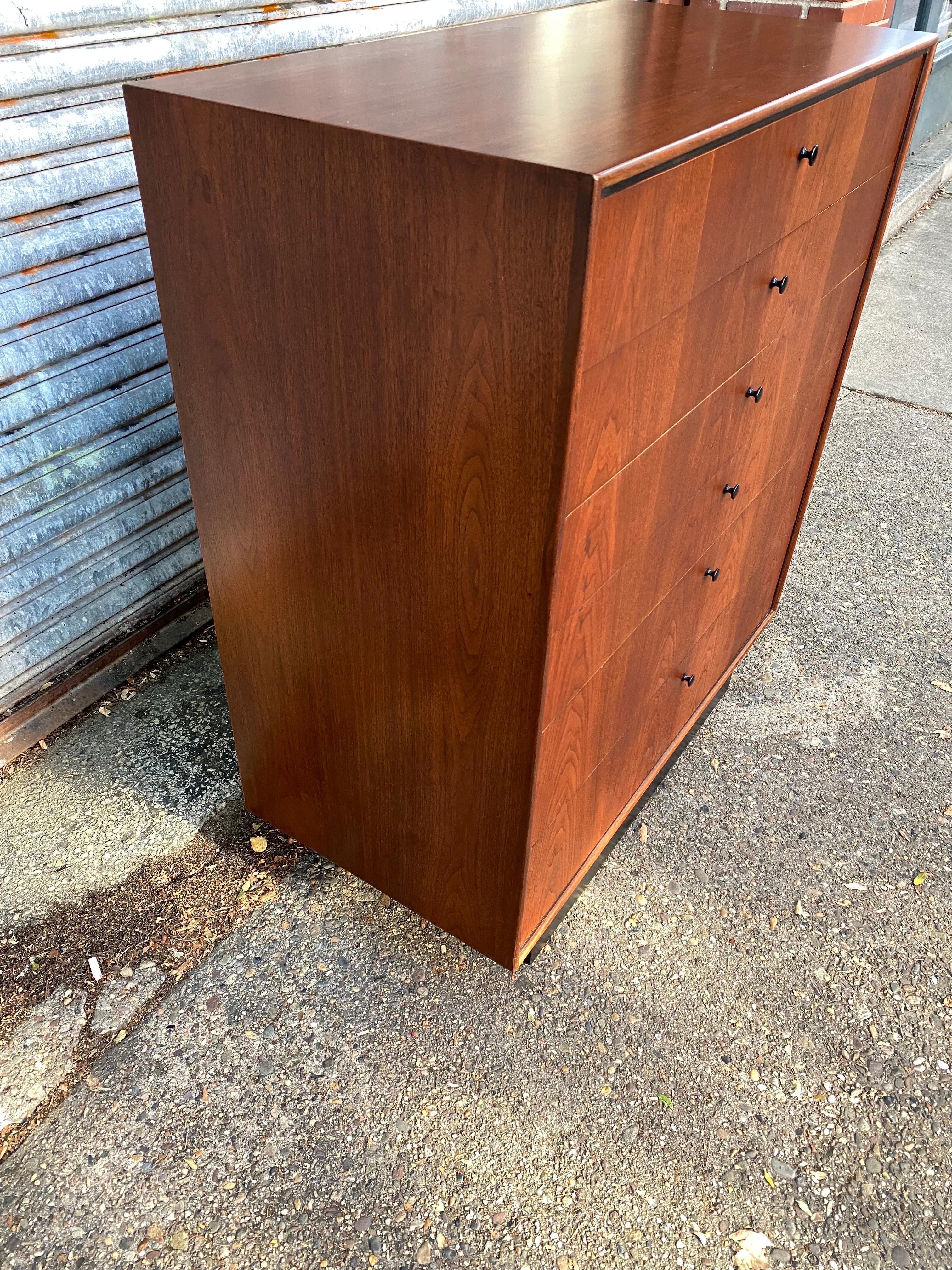 Mid-Century Modern Jack Cartwright for Founders Tall Dresser, 2 Available For Sale