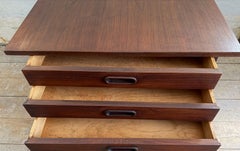 Jack Cartwright for Founders Walnut Side Table W Drawers End Table