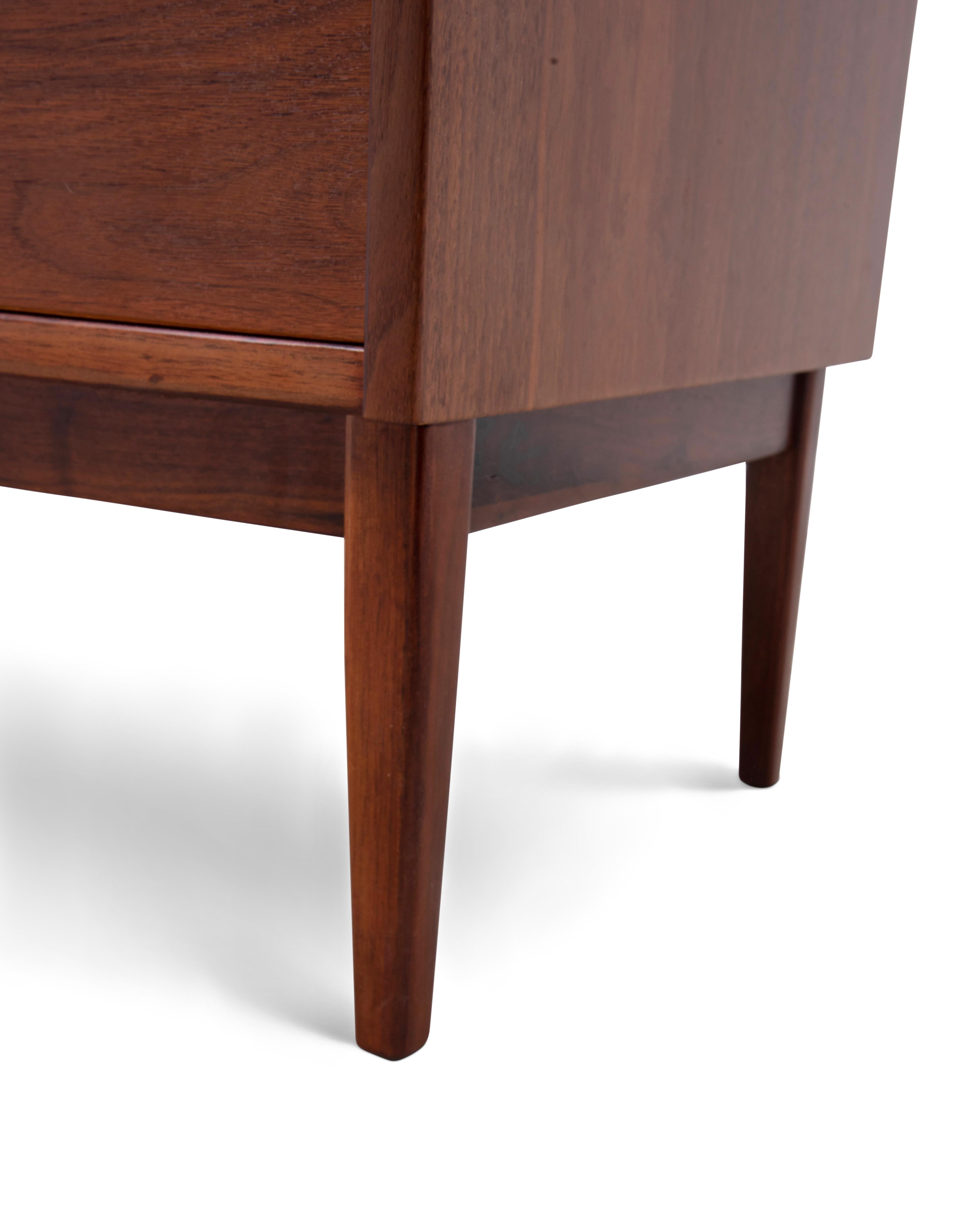 Jack Cartwright Founders Furniture Walnut Brass Mid-Century Modern Dresser For Sale 2