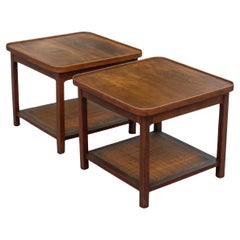 Jack Cartwright - Founders Pareja de Mesas Auxiliares de Madera de Nogal y Caña Combinada
