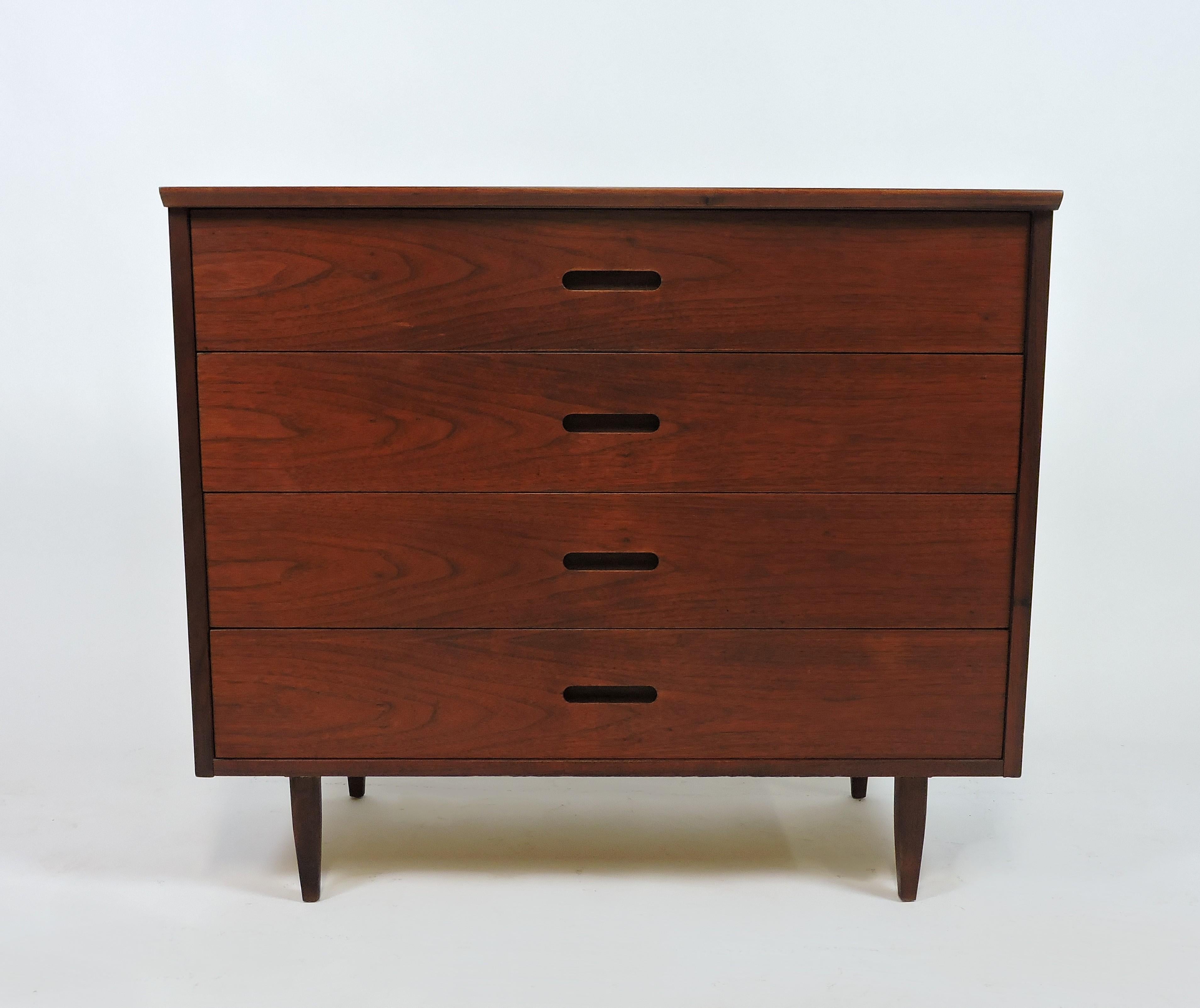 Jack Cartwright Mid-Century Modern Walnut Chest of Drawers Dresser Danish Style 3