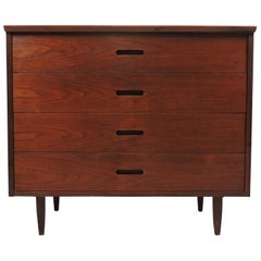 danish style dresser Jack Cartwright Mid-Century Modern Walnut Chest of Drawers Dresser Danish Style