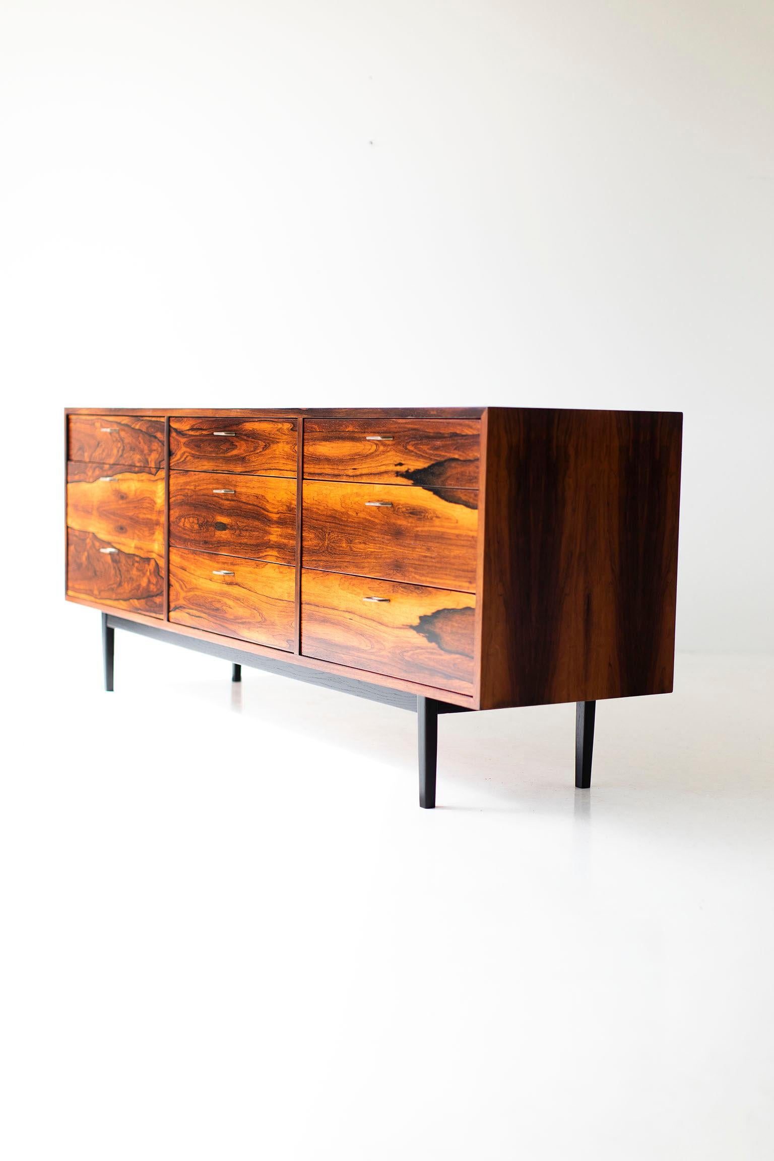Mid-20th Century Jack Cartwright Rosewood Credenza / Dresser for Founders