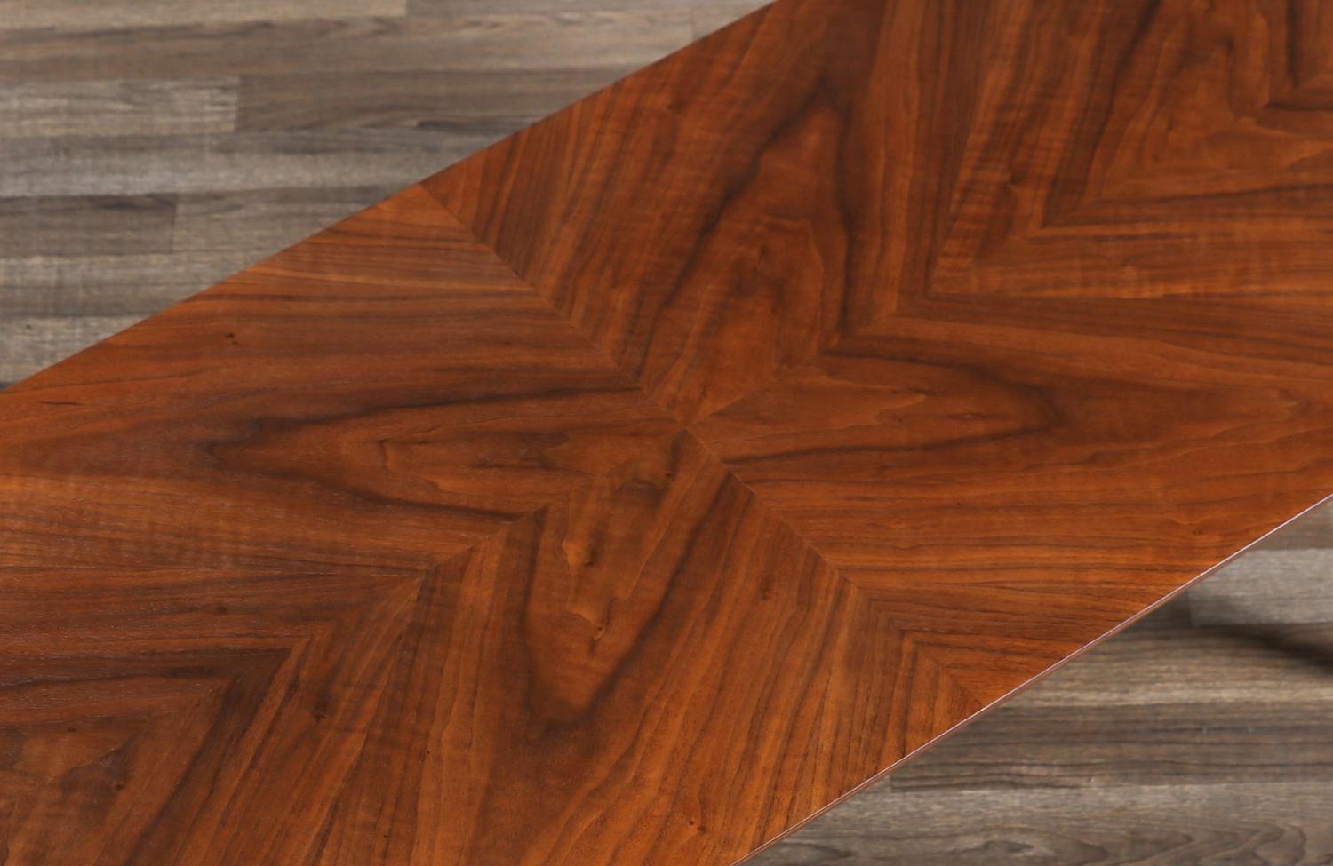 Jack Cartwright Steel & Walnut Coffee Table for Founders For Sale 4