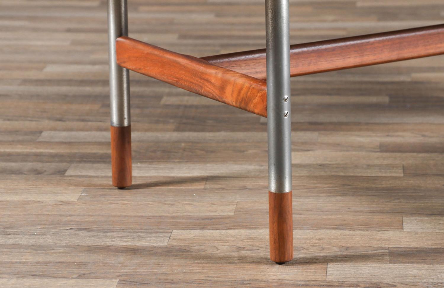 Jack Cartwright Steel & Walnut Coffee Table for Founders For Sale 2