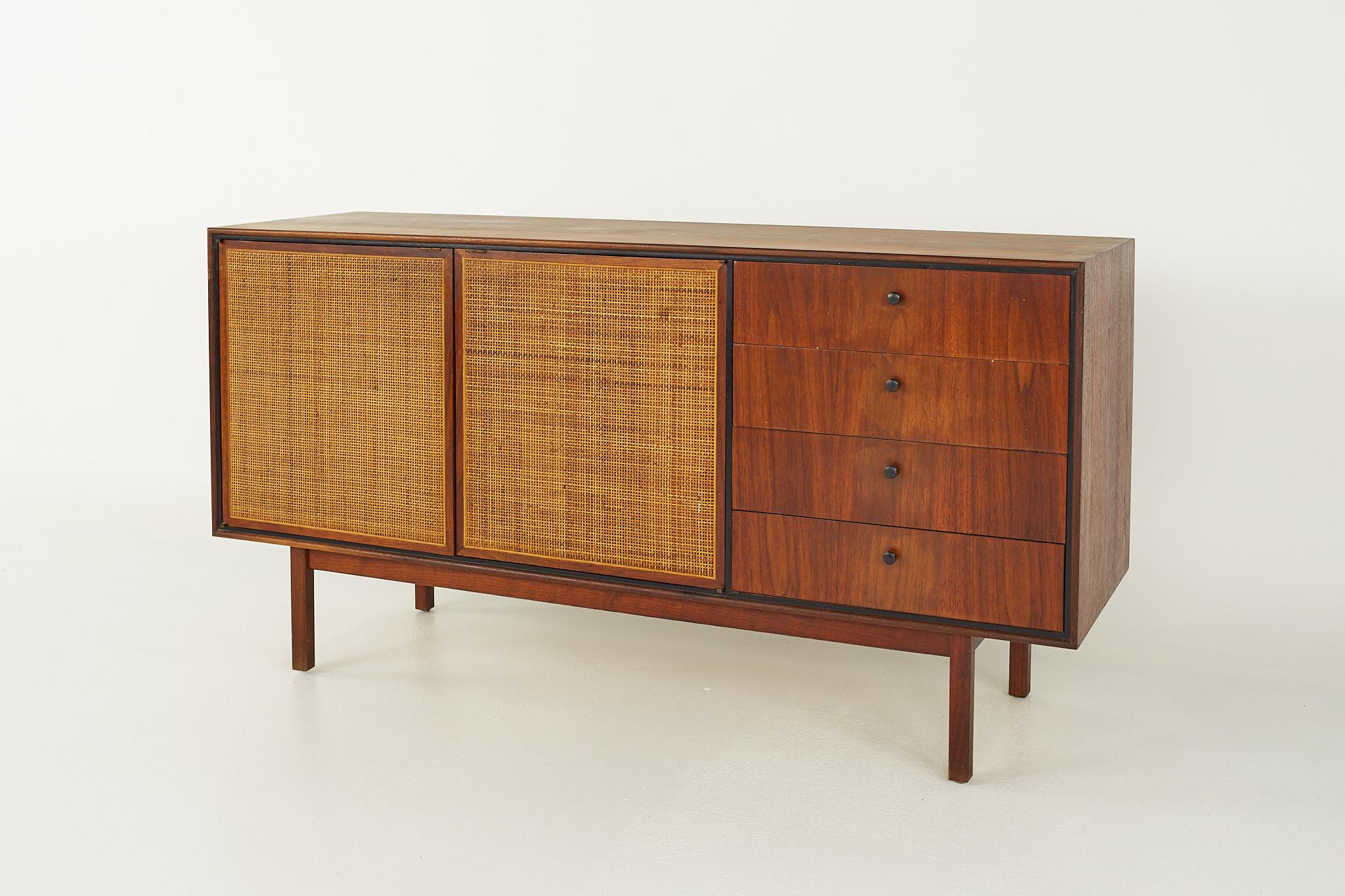 Jack Cartwright Style Founders Mid Century Cane Front Credenza with Hutch 7