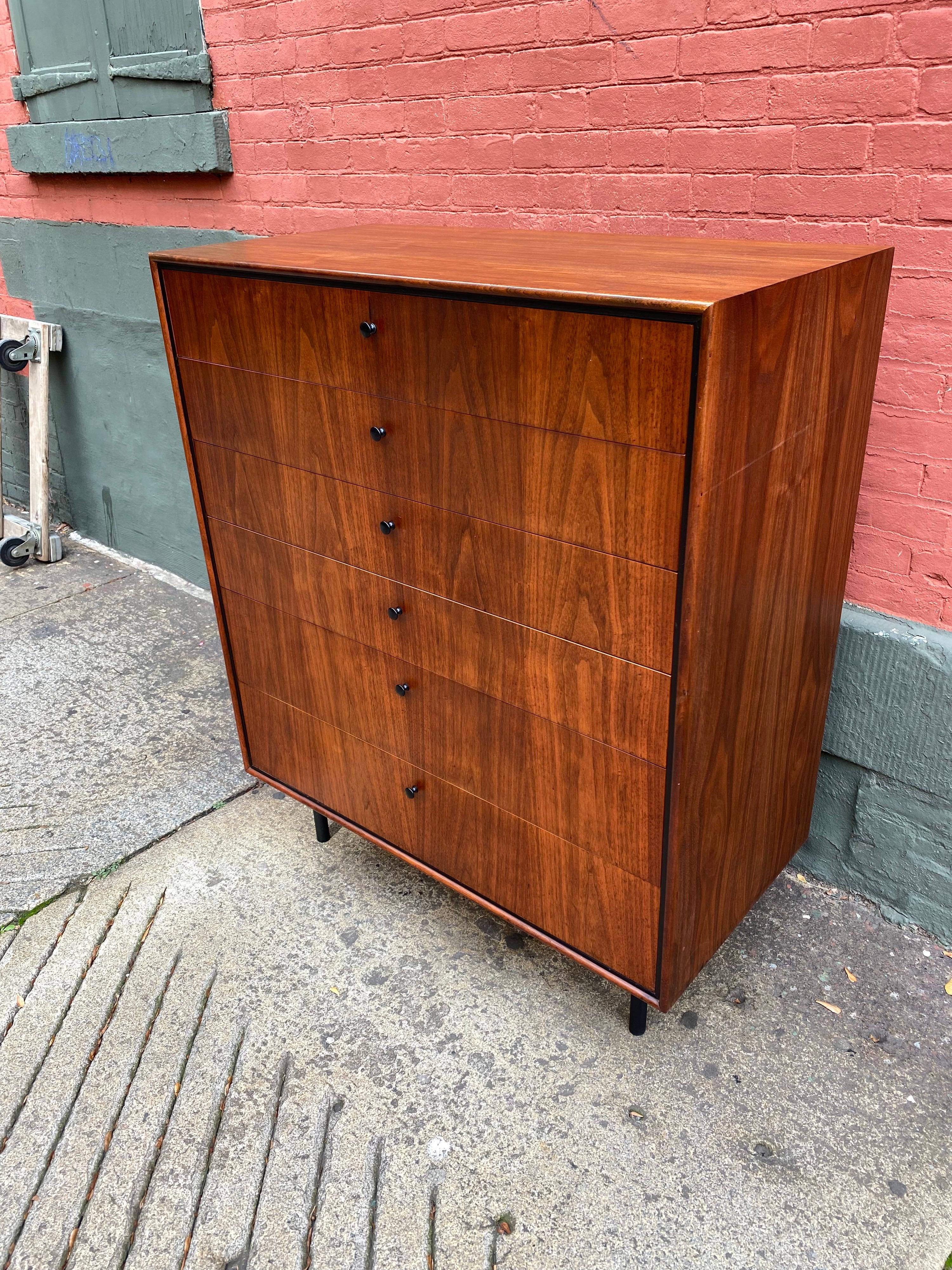 Mid-20th Century Jack Cartwright Walnut Dresser for Founders Furniture