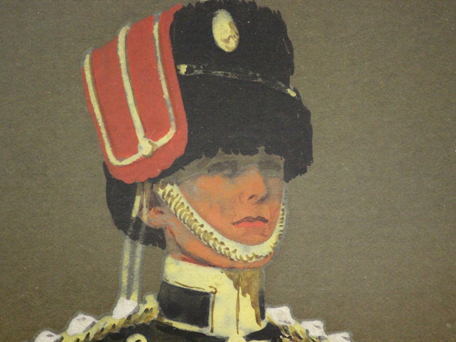 „The Chainy 10th“ (Prince Of Wales's Own Royal) Gouache von Jack Challenor im Angebot 2
