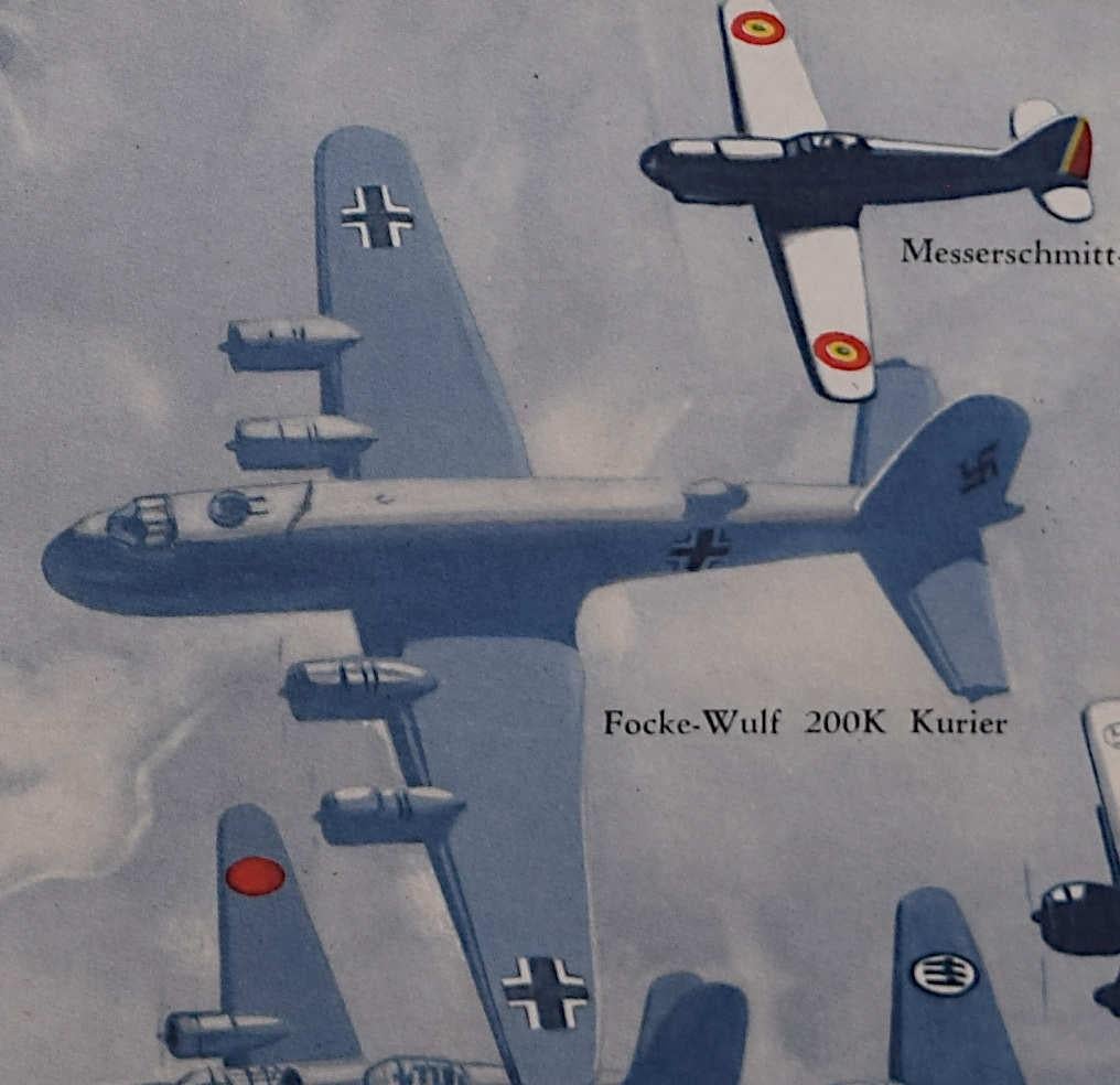 Poster originale della Seconda Guerra Mondiale, insegna di un aereo - Print Grigio di Jack Coggins