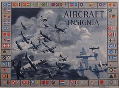 Poster originale della Seconda Guerra Mondiale, insegna di un aereo