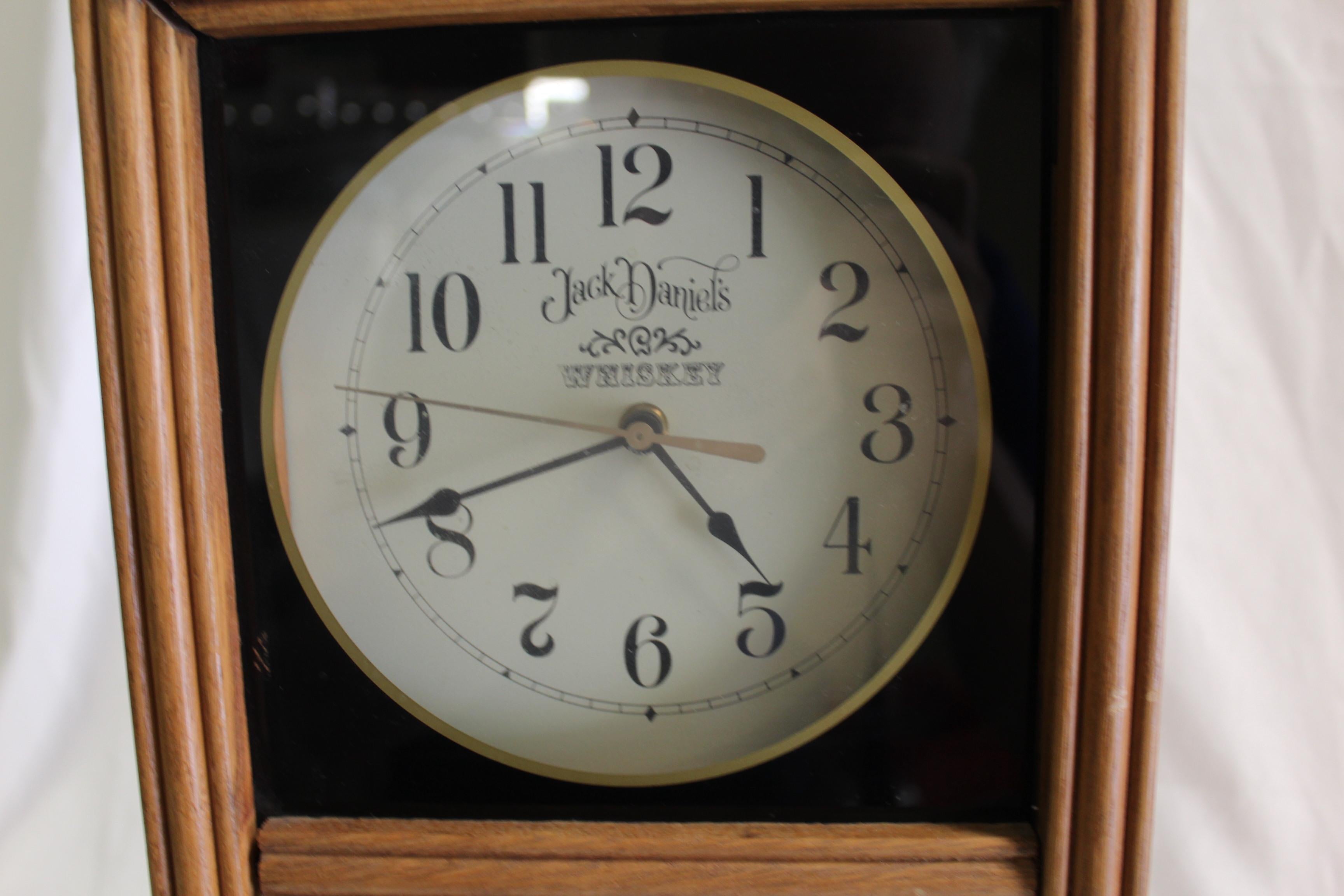 jack daniels clock wood