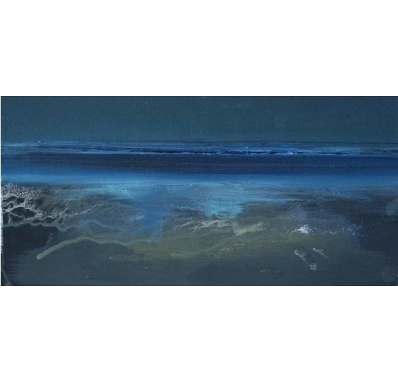 Landscape Painting di Jack Davis - Moody Sky a Watergate Bay