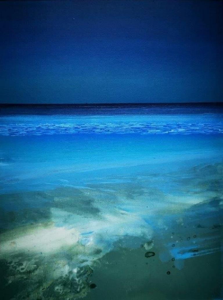 Jack Davis "Optimistic Evening”, Cornish shoreline in evening light