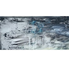 Pittura ad olio con spiaggia sublime, Paesaggio, 21° secolo, incorniciata