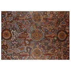 "Songlines" LARGE Colorful Pointillist Aboriginal Painting - Papunya Tula School