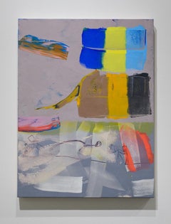 Jack Featherly, Abstract Power Object 1, oil paint and enamel on canvas, 34 x 26