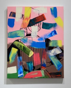 Jack Featherly, oil paint and enamel on canvas, 43 x 34 inches