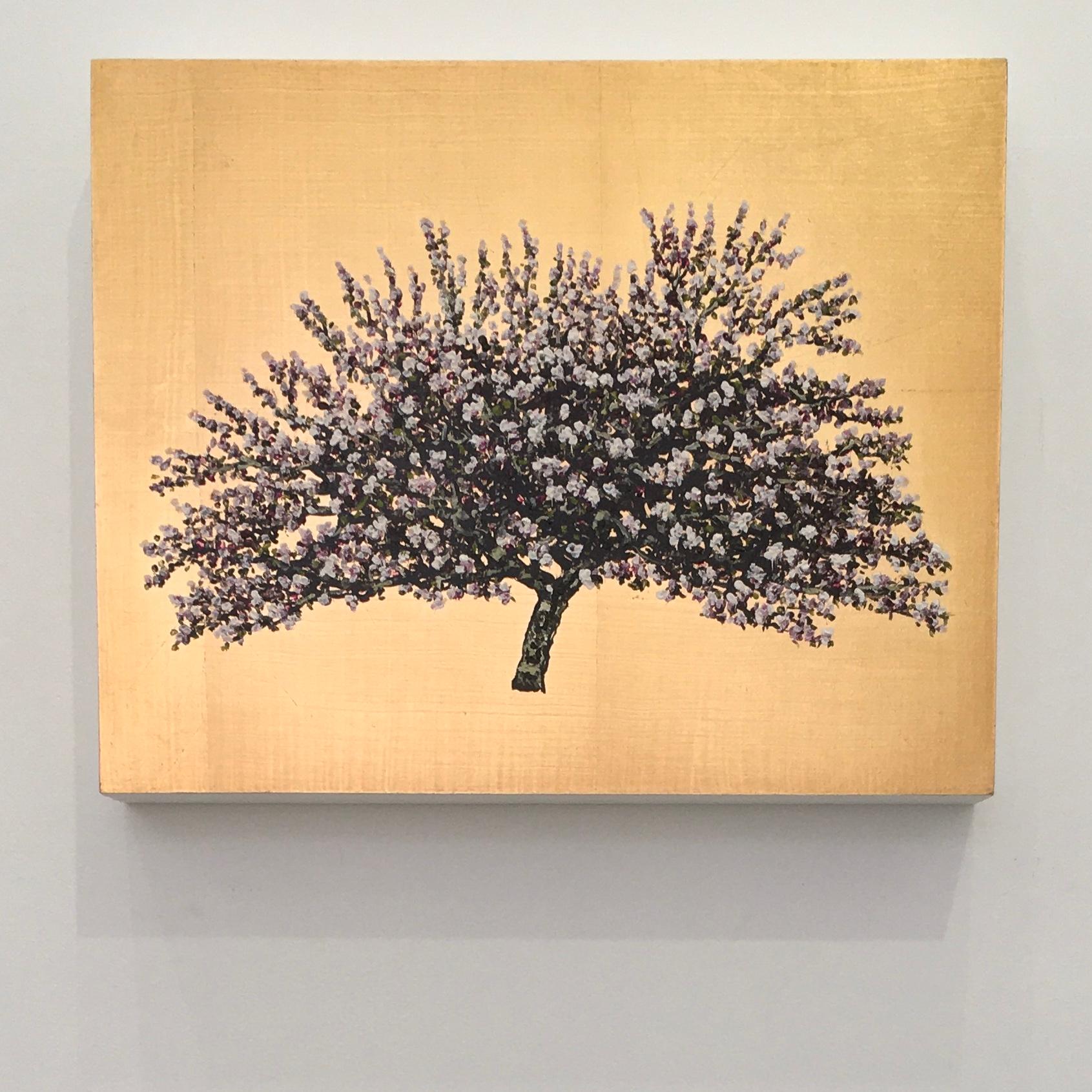 gold blossom painting