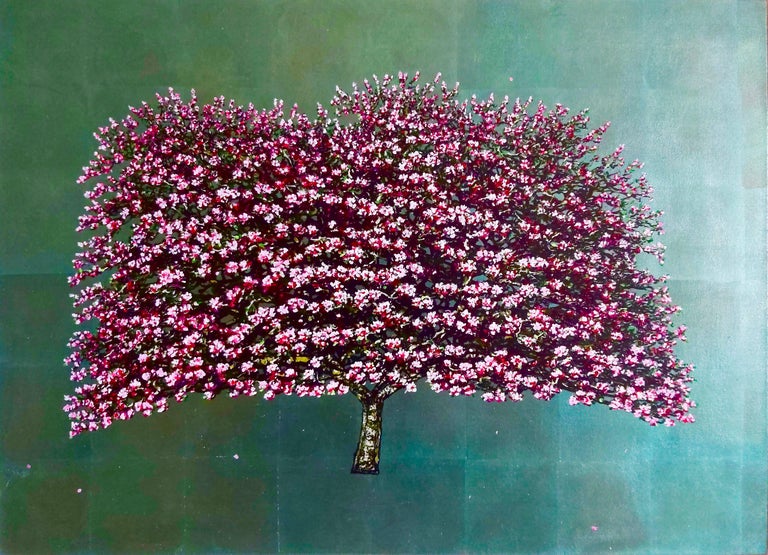 Jack Frame Liberty Teal Contemporary Landscape Painting by Jack