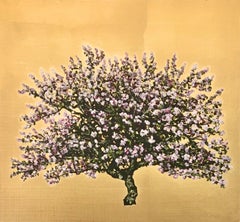 Orchard Gold Apple Blossom - Contemporary Landscape Painting by Jack Frame