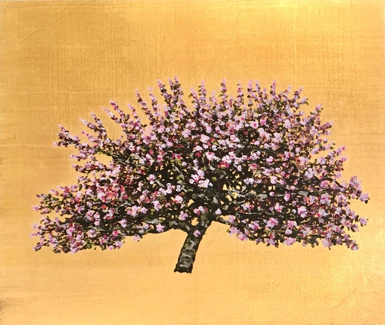 Jack Frame - Red Diesel Cherry Blossom - Contemporary Landscape Painting by  Jack Frame at 1stDibs