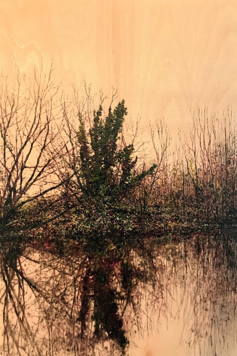 Jack Frame Riverside Reflection II Contemporary, Landscape Painting