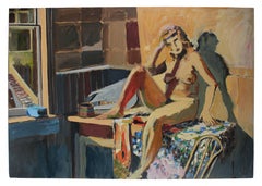 Large Figure Painting in Oil, Circa 1960s