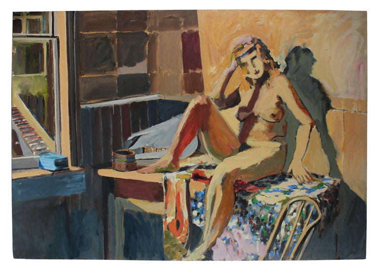 Jack Freeman Figurative Painting - Large Figure Painting in Oil, Circa 1960s