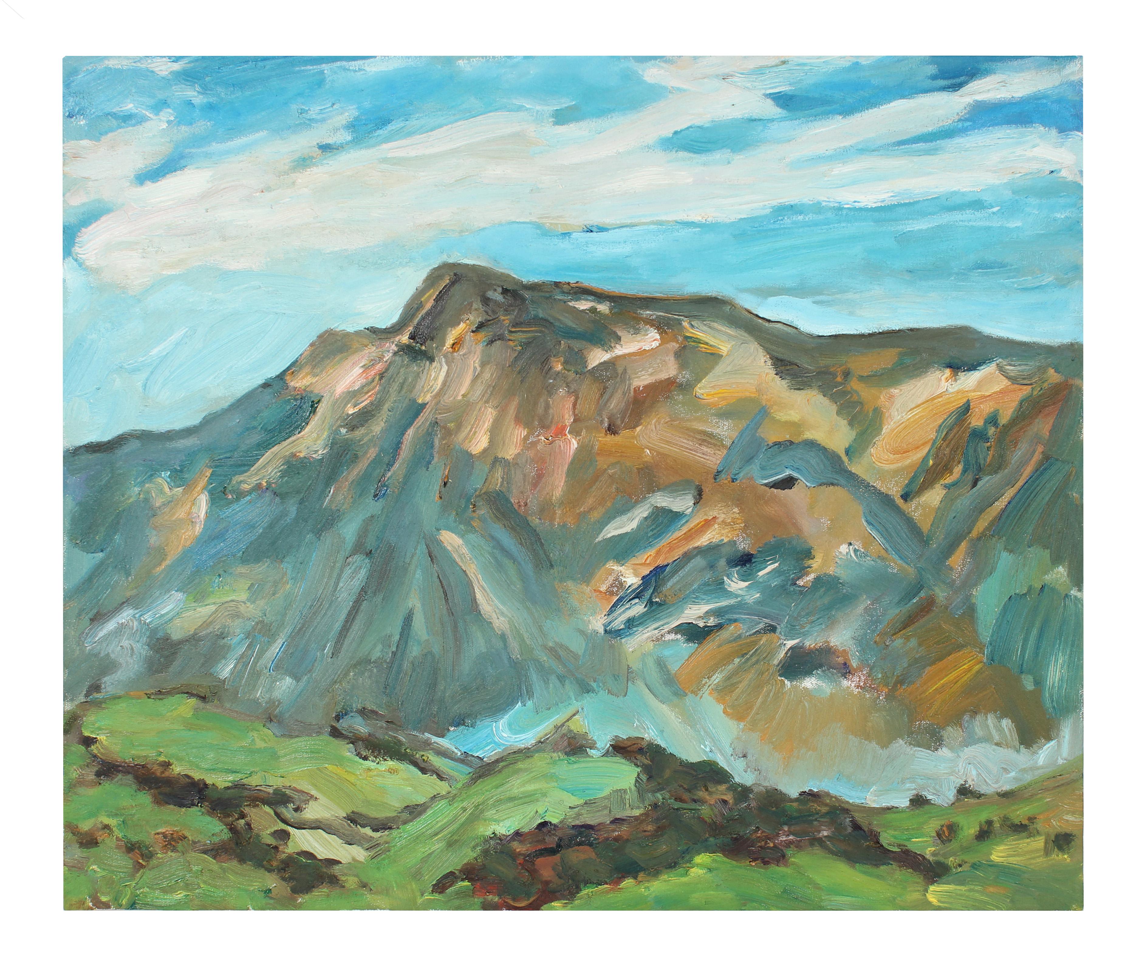 Jack Freeman Landscape Painting - "Mt. St. Helens" Late Twentieth Century Oil on Canvas Landscape 