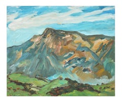 "Mt. St. Helens" Late Twentieth Century Oil on Canvas Landscape 