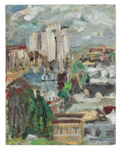 San Francisco Skyline, Oil Painting, 1992