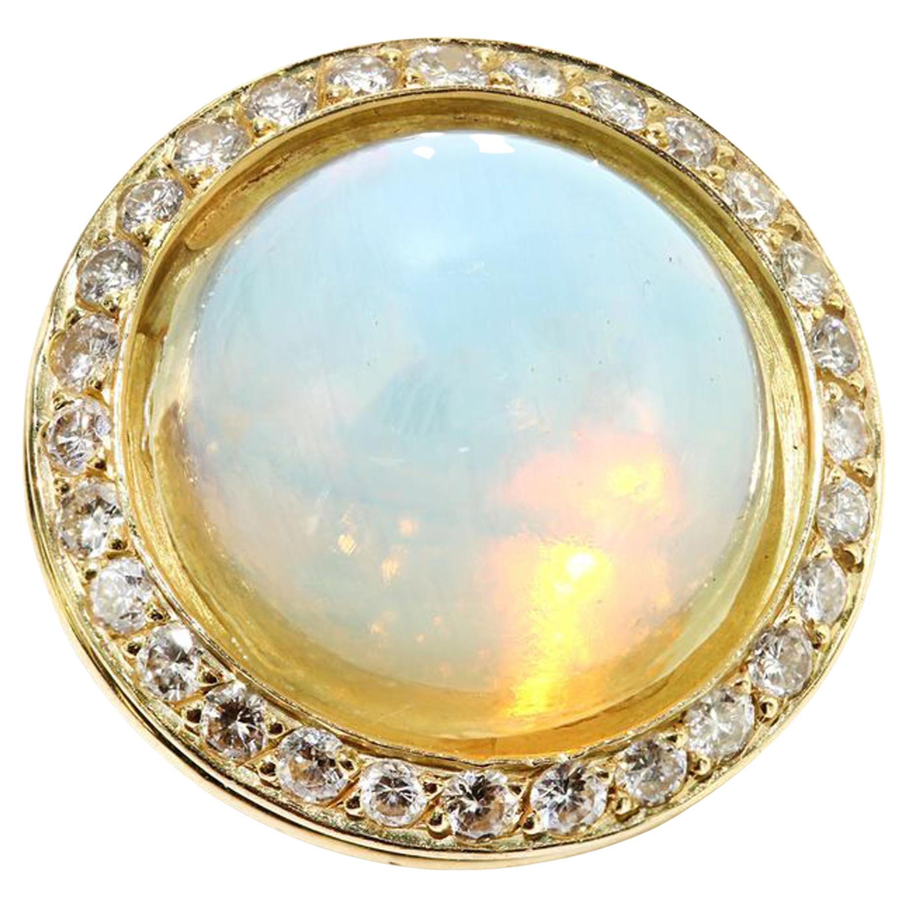 Man in the Moon Moonstone Gold Locket at 1stDibs
