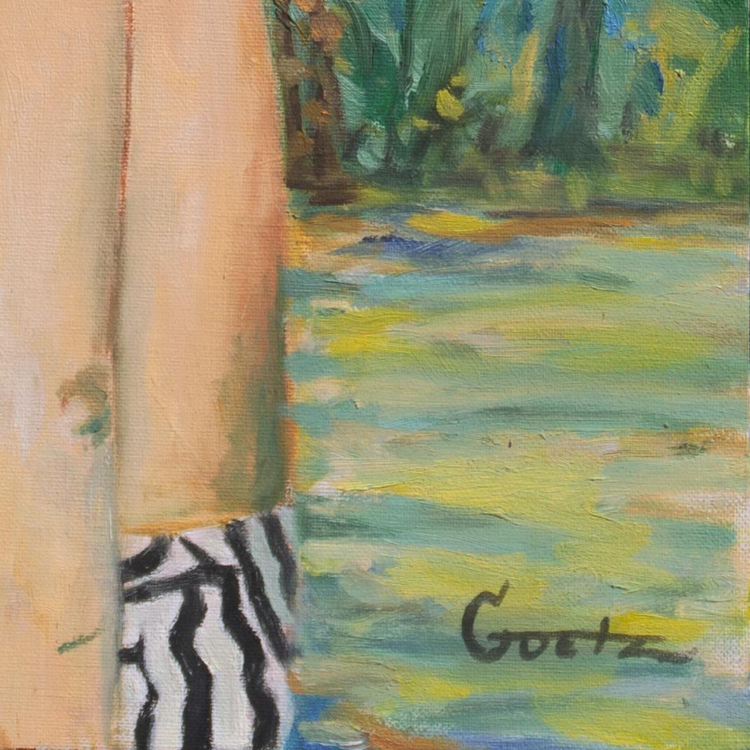 „Double Figural“, Kalifornien, postimpressionistisches Ölgemälde, Santa Monica College – Painting von Jack Goetz