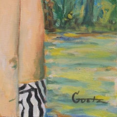 'Double Figural', California, Post Impressionist Oil, Santa Monica College