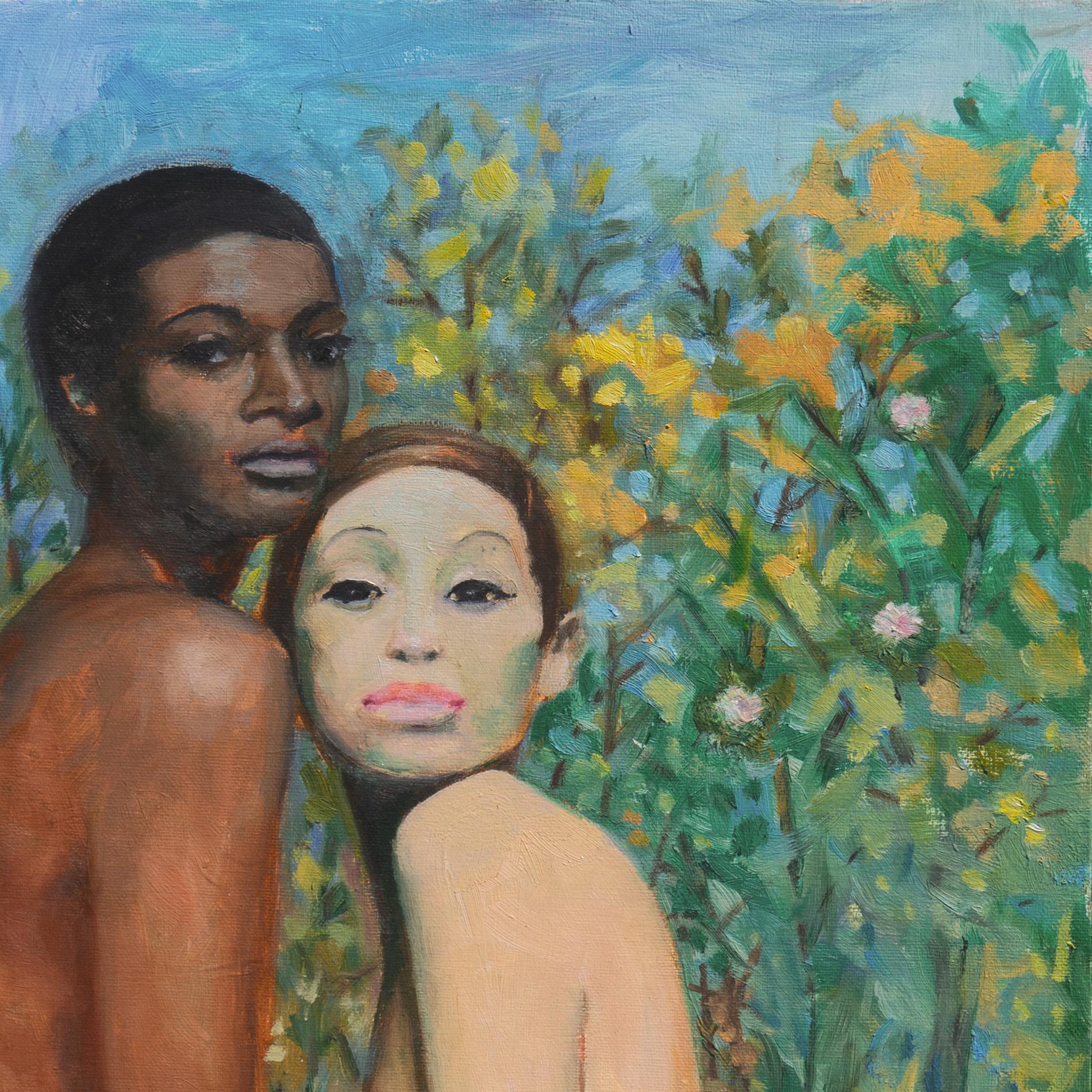 „Double Figural“, Kalifornien, postimpressionistisches Ölgemälde, Santa Monica College (Moderne), Painting, von Jack Goetz