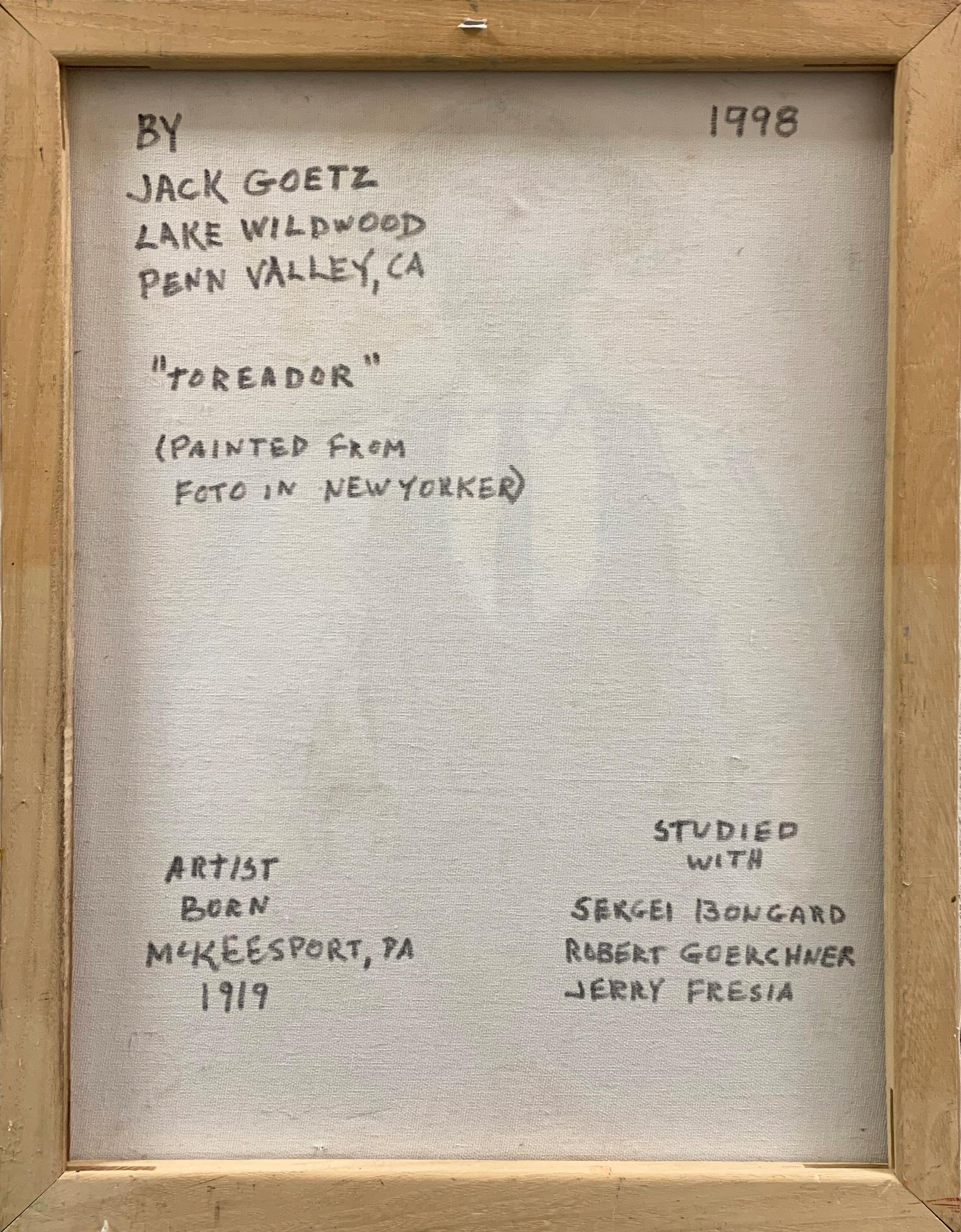 Toreador, Californie, peinture à l'huile post-impressionniste, Santa Monica College en vente 2