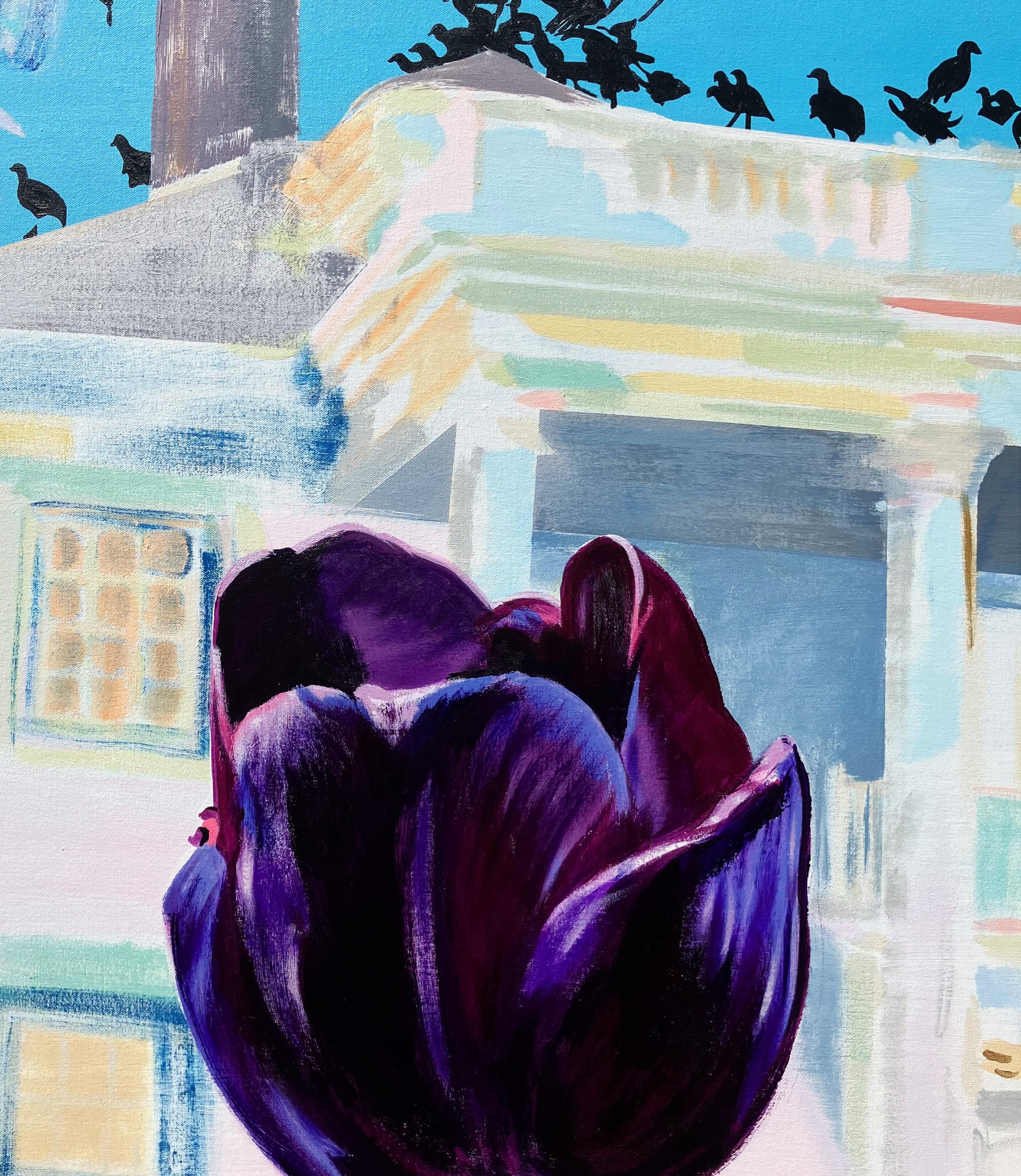 Casa abbandonata /// Contemporanea Street Art astratta Surrealismo Pittura di grandi dimensioni in vendita 4