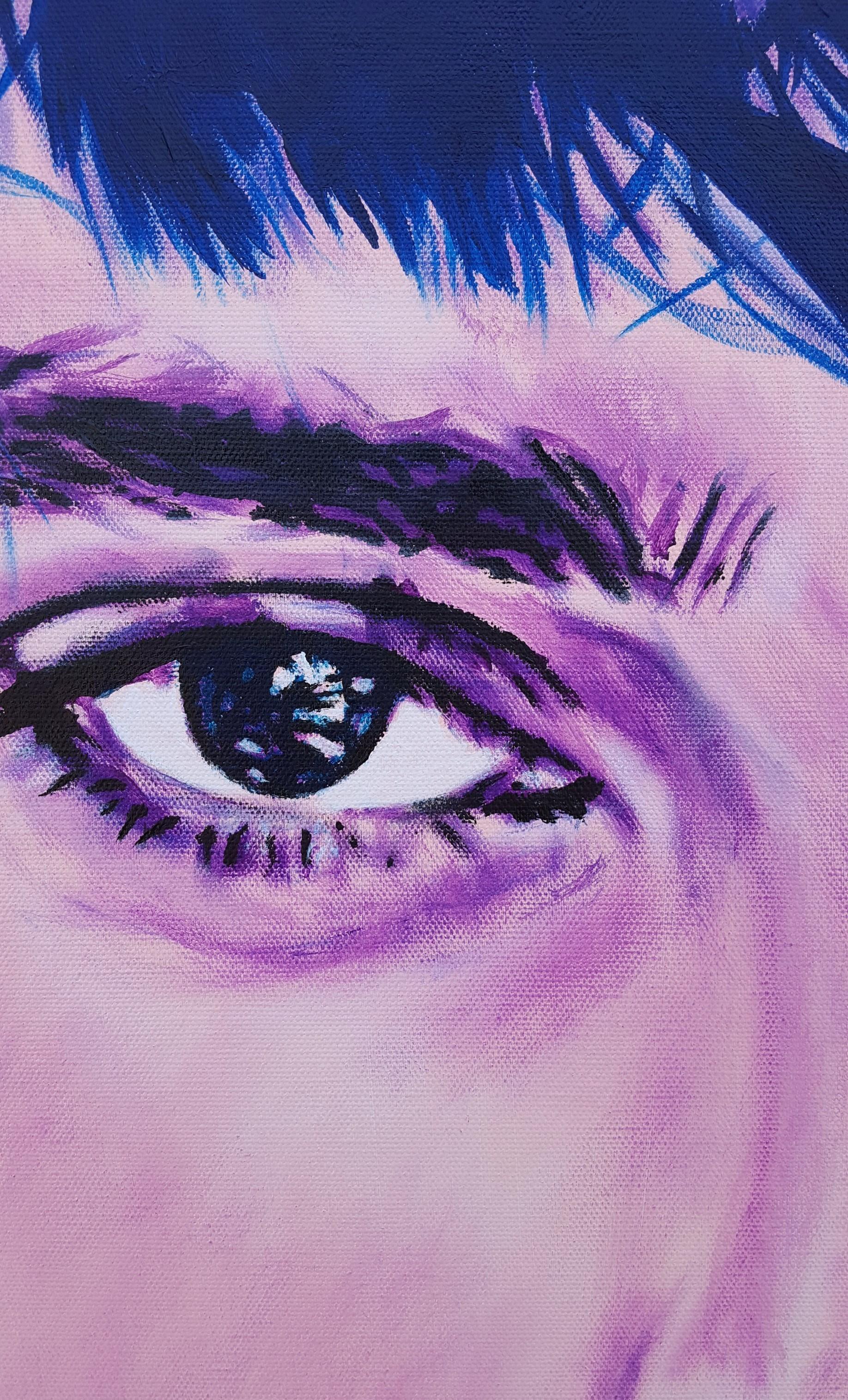 Agnes Sokolowska Icon /// Zeitgenössische Pop Art Mode Model Portrait Malerei im Angebot 6