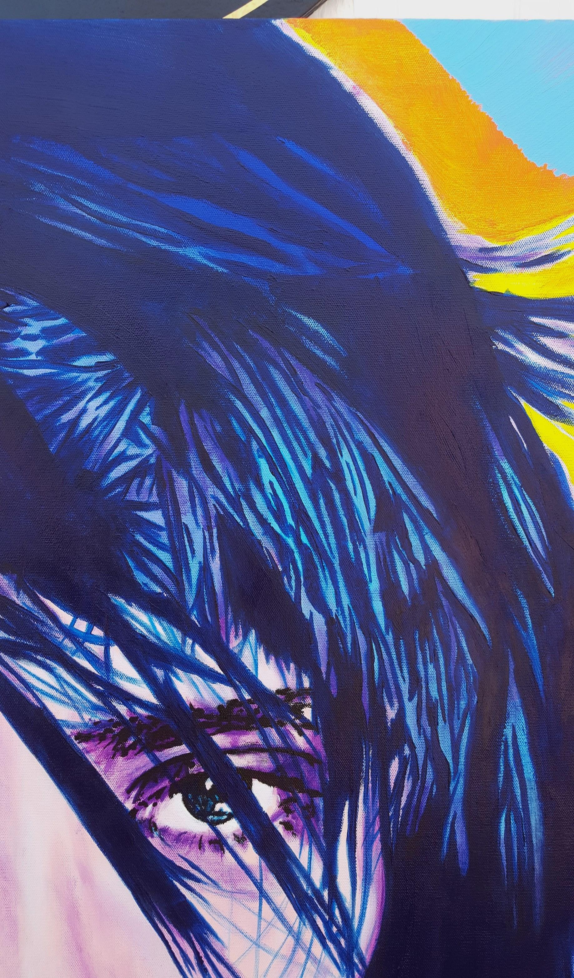 Agnes Sokolowska Icon /// Zeitgenössische Pop Art Mode Model Portrait Malerei im Angebot 3