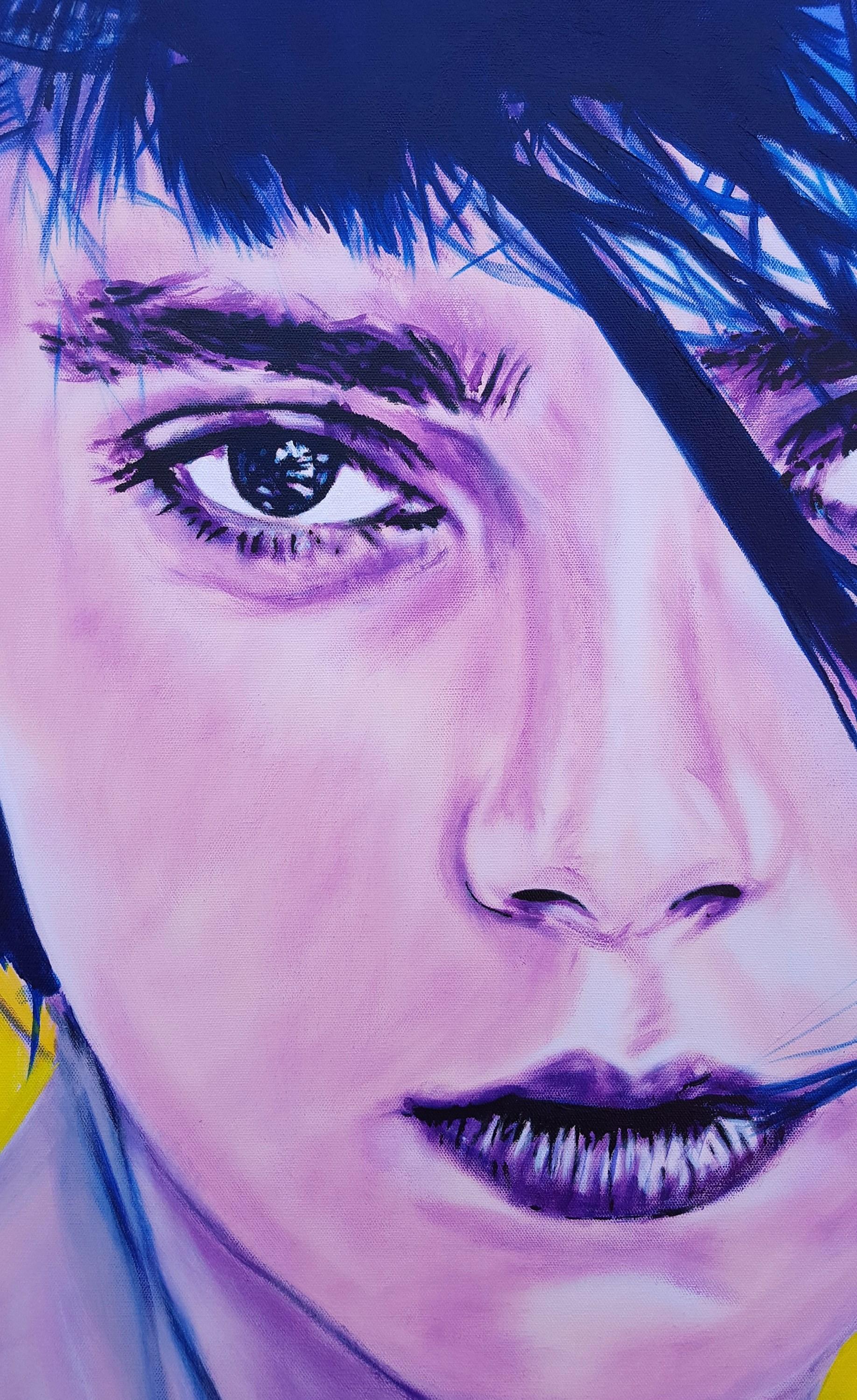 Agnes Sokolowska Icon /// Zeitgenössische Pop Art Mode Model Portrait Malerei im Angebot 5