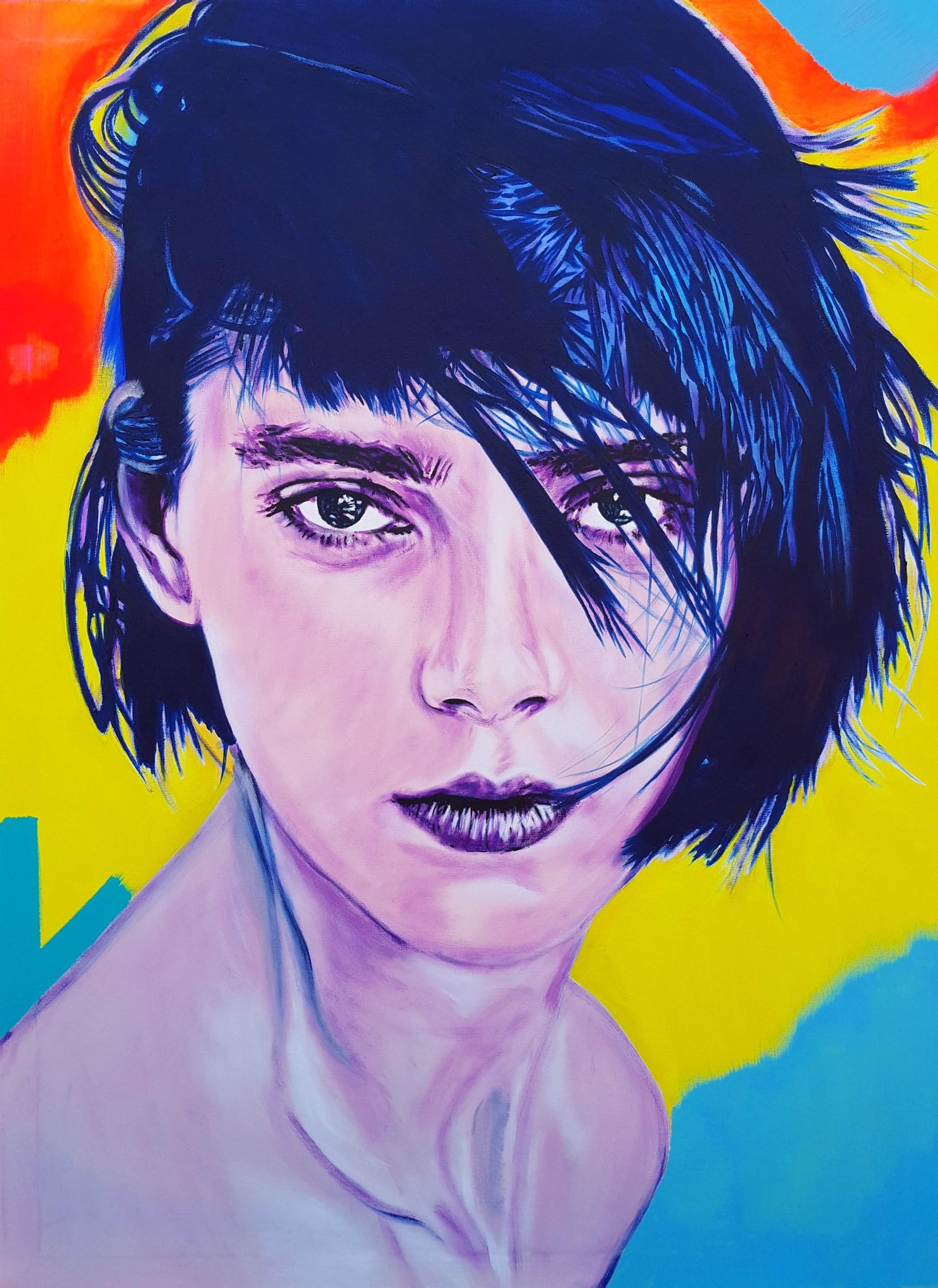 Agnes Sokolowska Icon /// Zeitgenössische Pop Art Mode Model Portrait Malerei