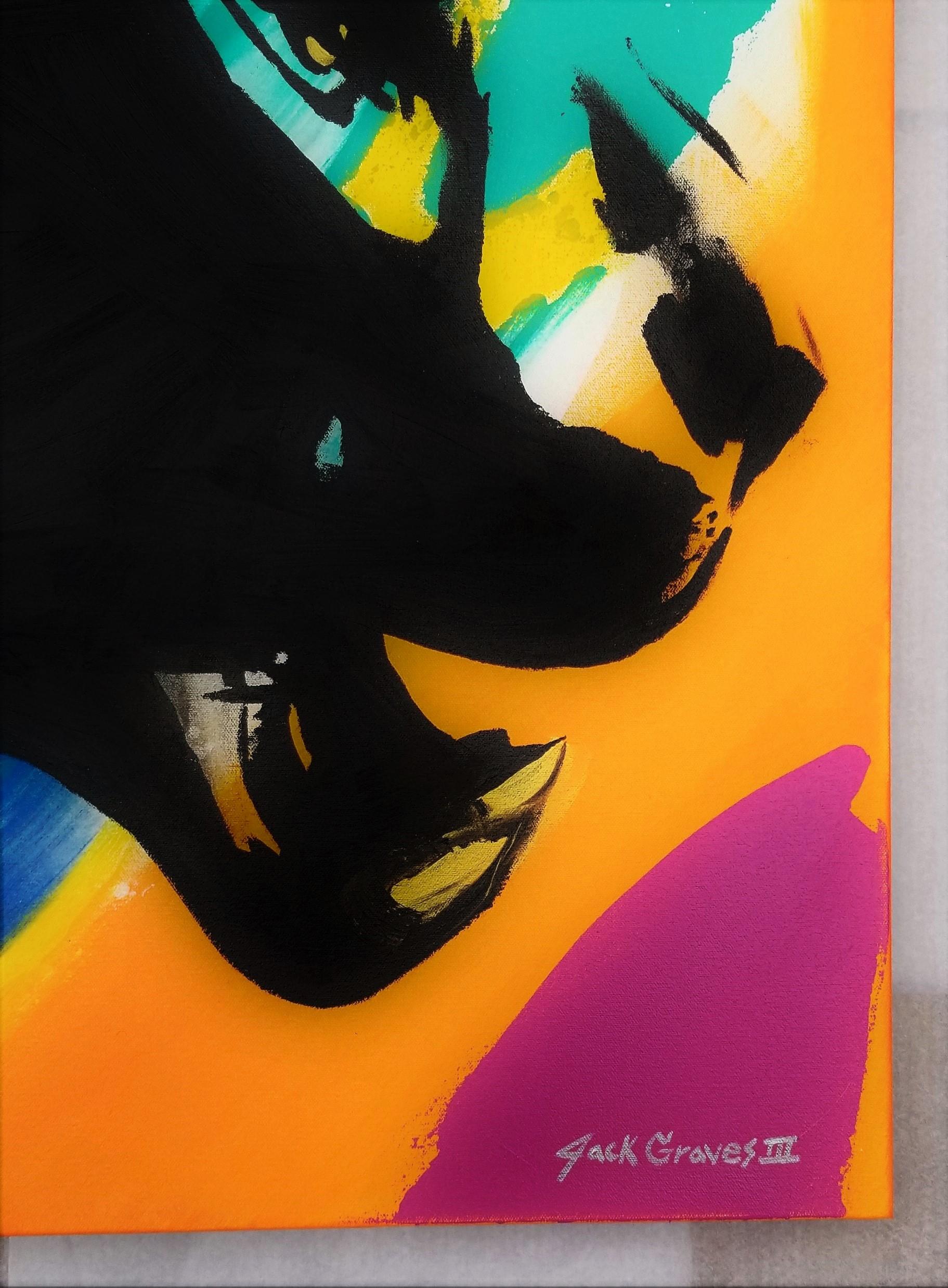 Art Deco Panther Icon /// Contemporary Street Pop Art Animal Big Cat Painting For Sale 2