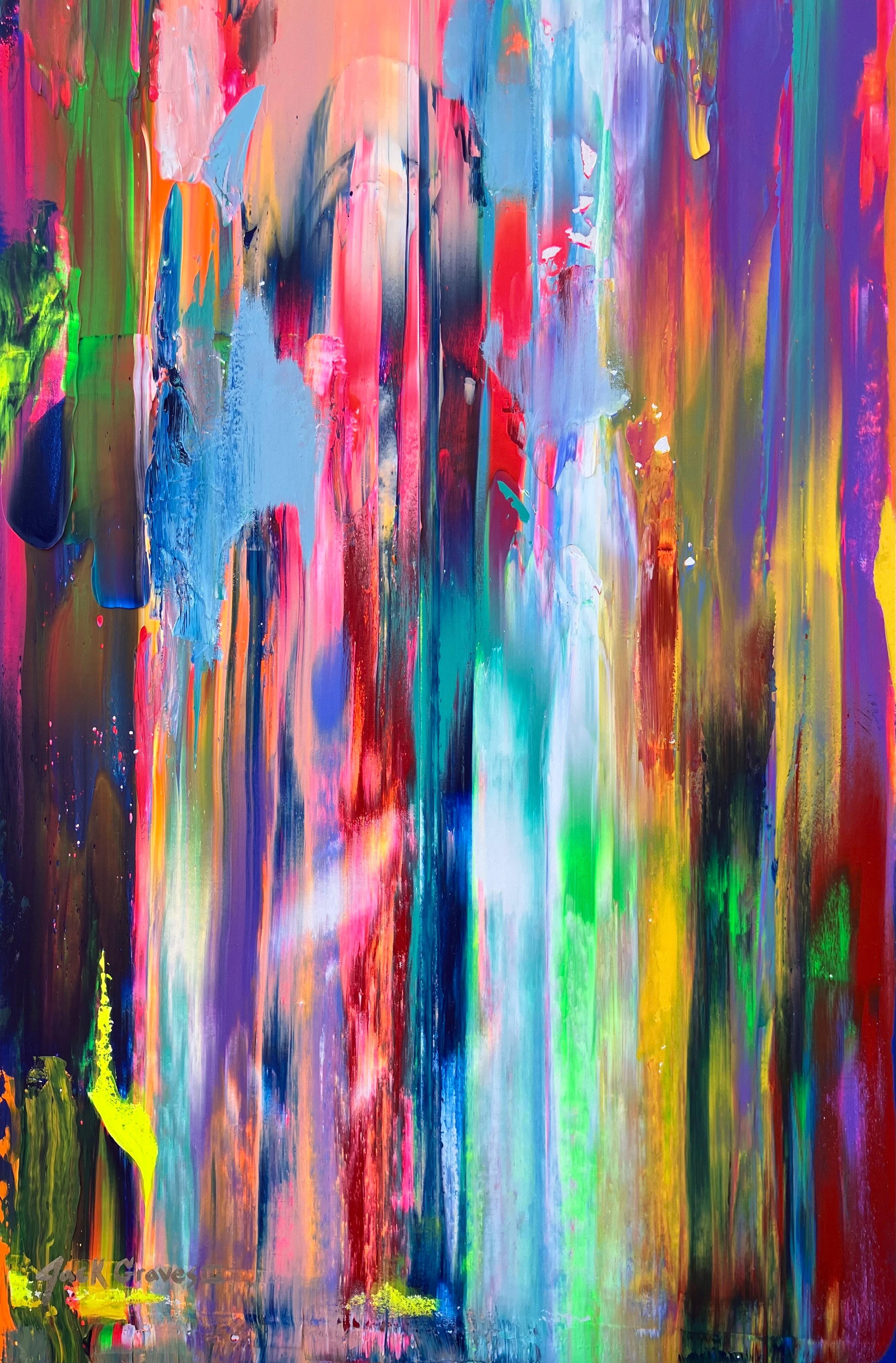 Ascent /// Jack Graves Contemporary Abstract Expressionism Vertical Larry Poons - Painting by Jack Graves III